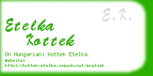 etelka kottek business card